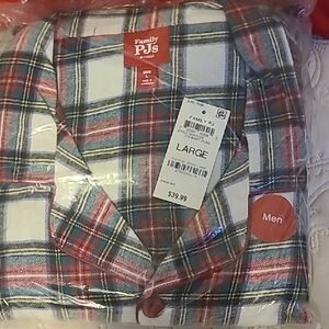 Family Pajamas Red and Green Plaid Men's Pajama Set